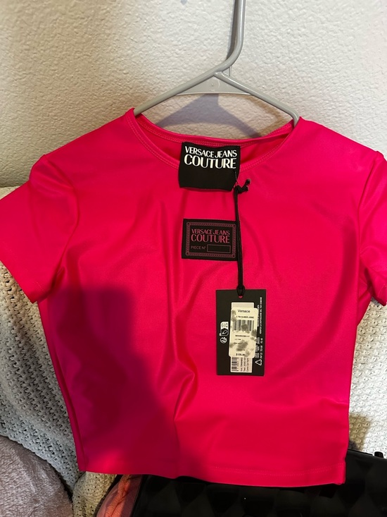 Versace Jeans Collection Tops - Versace Jeans Couture Hot Pink Crop Top
